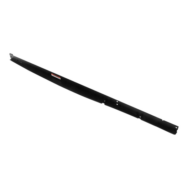 A black metal Manitowoc Ice bottom rail with a white background.