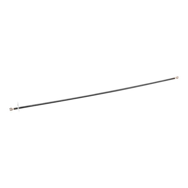 A long black metal rod with a long thin black wire.