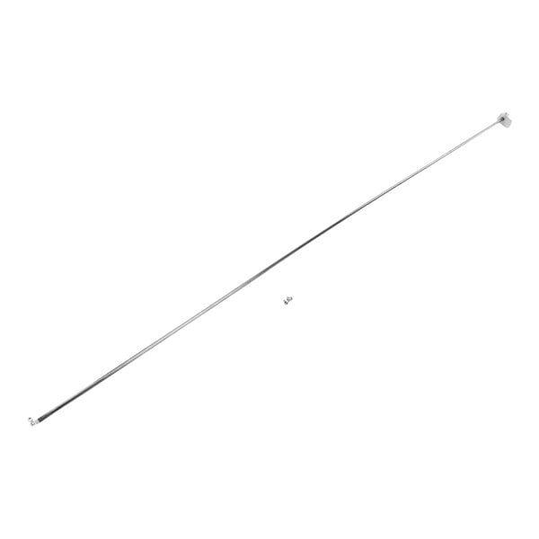 A long thin metal rod with a small handle.
