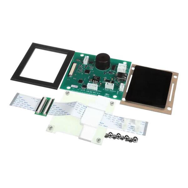 A black square with a green circuit board inside.