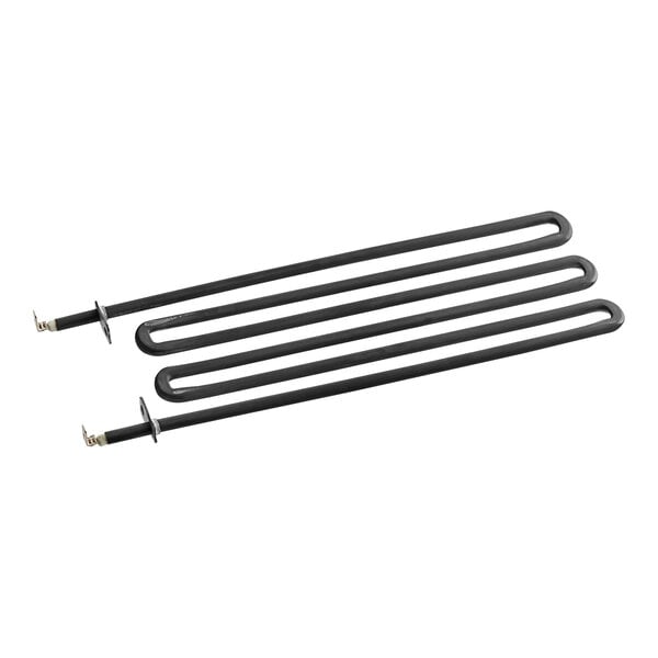 A set of three black metal heating elements for a Hatco toaster.