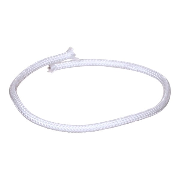 A white wire with a hole in the middle.