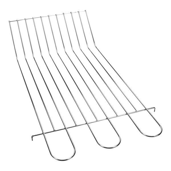 A metal Hatco Toast Chute Slide with curved lines.