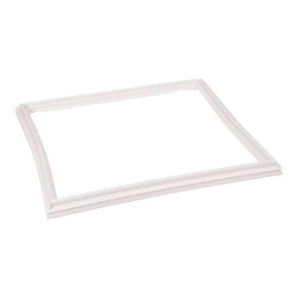 A white rectangular door gasket seal for a Manitowoc ice machine with a white background.