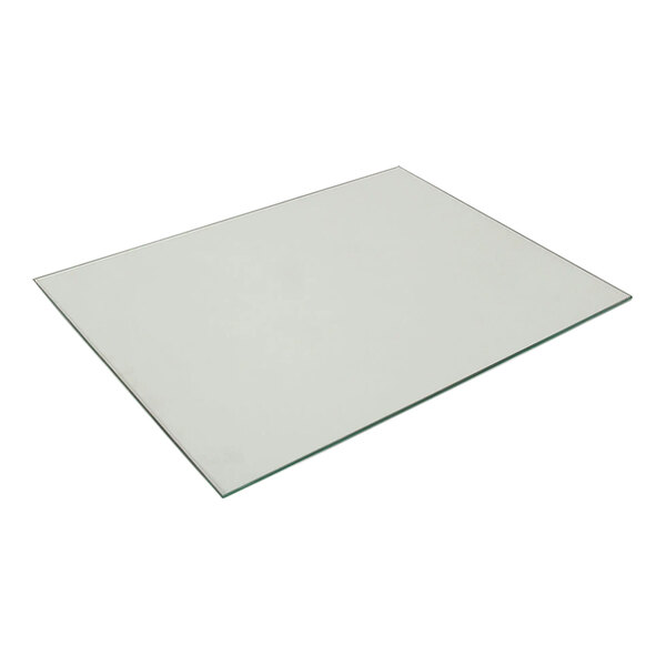 A white rectangular glass plate with white text on it.