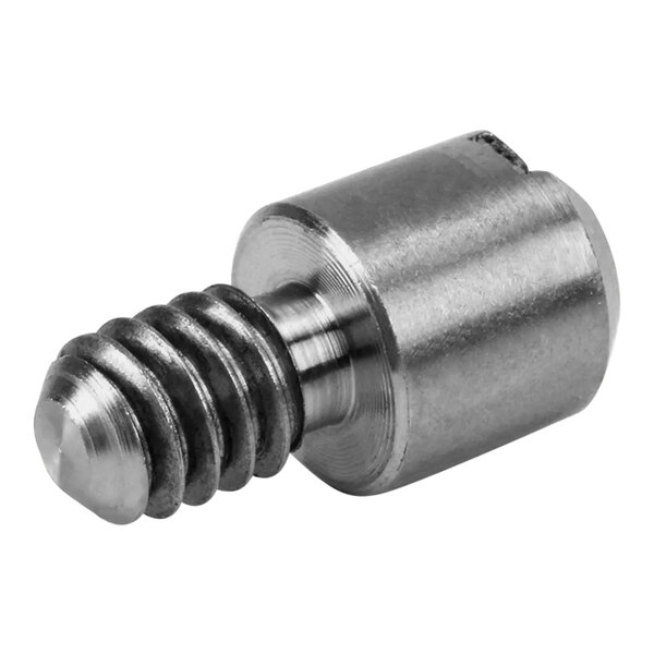 A close-up of a Hatco hinge pin screw with a nut on it.