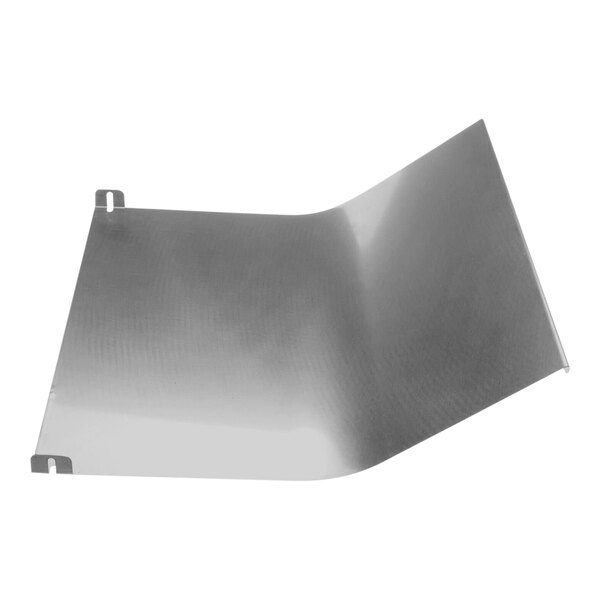 A metal sheet with a white background.