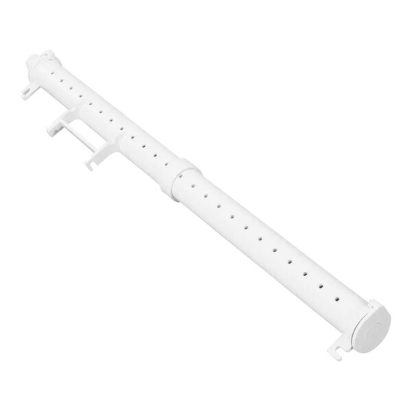 A white plastic tube with holes on the end.
