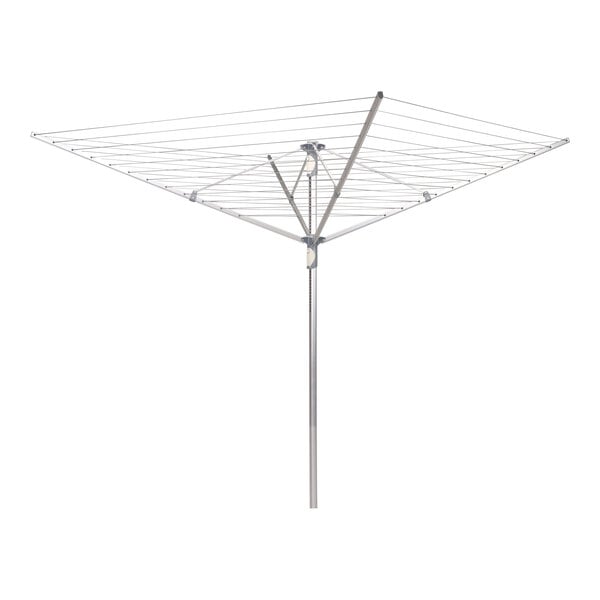 A Household Essentials aluminum outdoor umbrella clothes line drying rack.