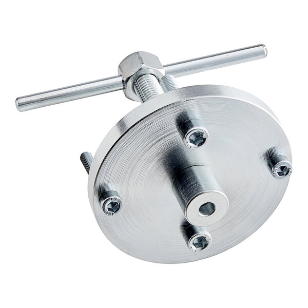 A Mahlkonig metal pulling tool with screws.