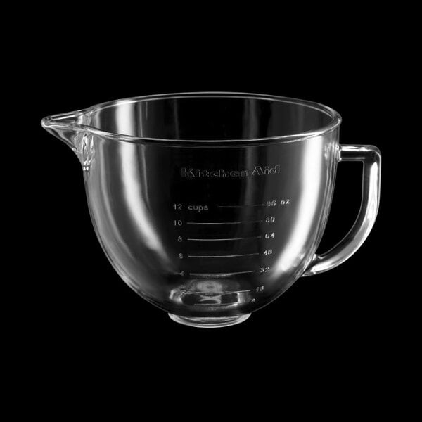 KitchenAid KSM5GB 5 Qt. Glass Mixing Bowl with Handle and Lid for Stand ...