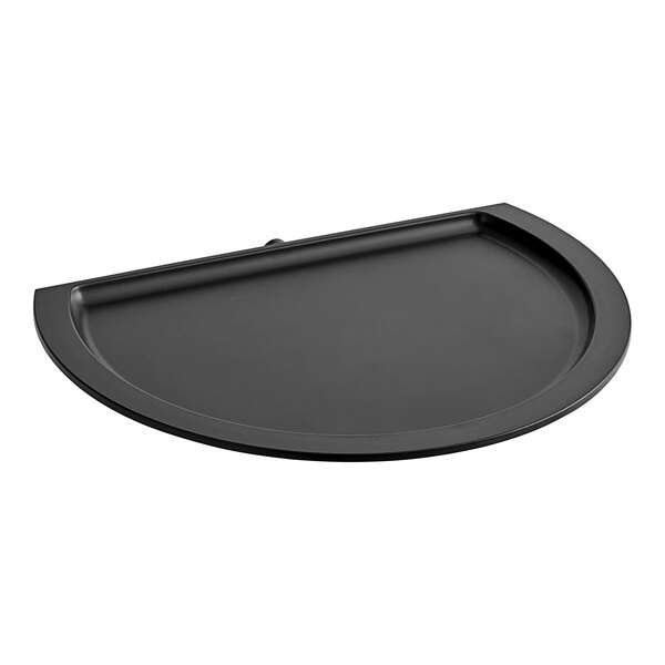 A black Mahlkonig drip tray with a handle.