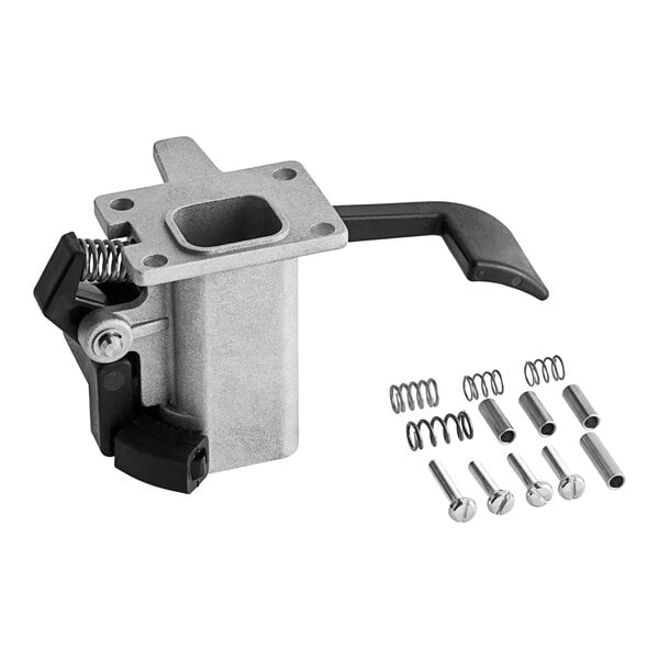 A Mahlkonig Guatemala spout with screws and a bag clamp handle.