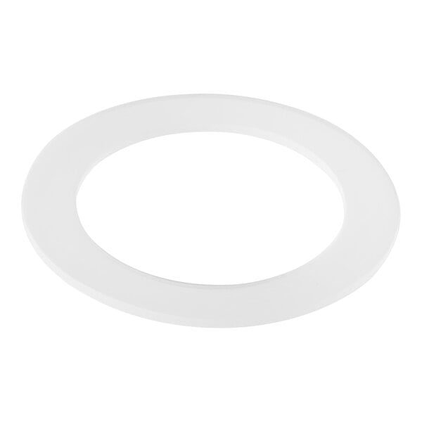 A white round ring with a white background.