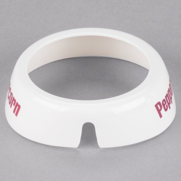 a white object with a hole