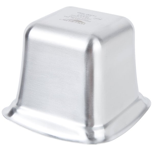 A silver stainless steel 1/6 size food pan with a lid.
