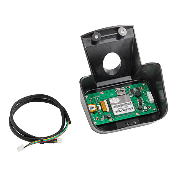 A HeyCafe Buddy Display Control Unit with a green circuit board in a black case.