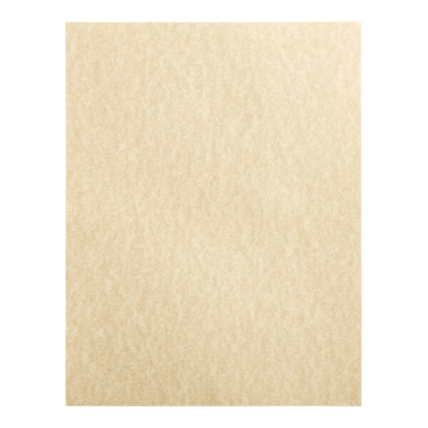 A beige rectangular piece of menu paper with a black border.