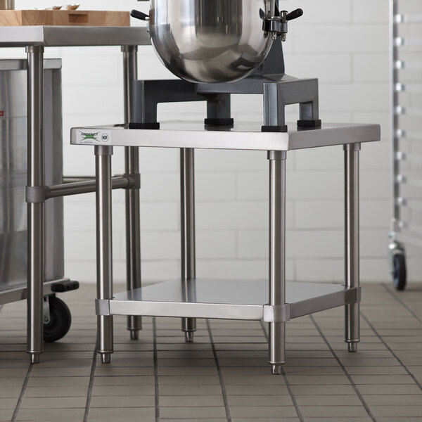 Regency 24" x 24" 16Gauge Stainless Steel Mixer Table with Undershelf