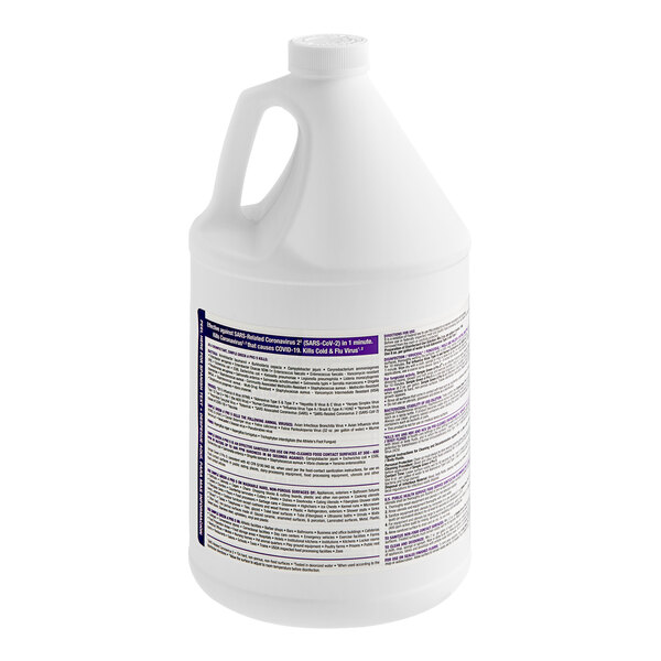 A white jug of Simple Green D Pro 5 Disinfectant Cleaner with purple text.