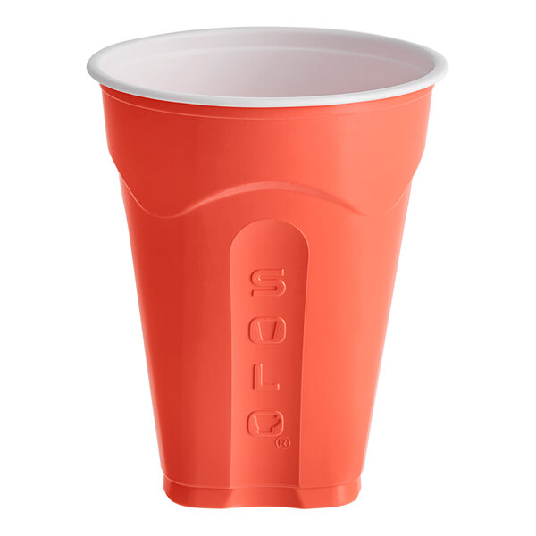 CUP 18 OZ PLASTIC LIVING CORAL SOLO SQUARED CUPS 50