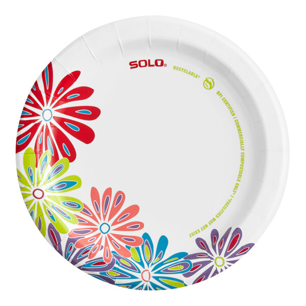 PLATE 6.8 INCH ROUND ANYDAY PAPER LUSH BLOOMS 48