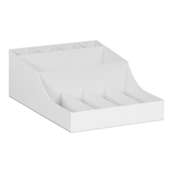 A white box with nine compartments.