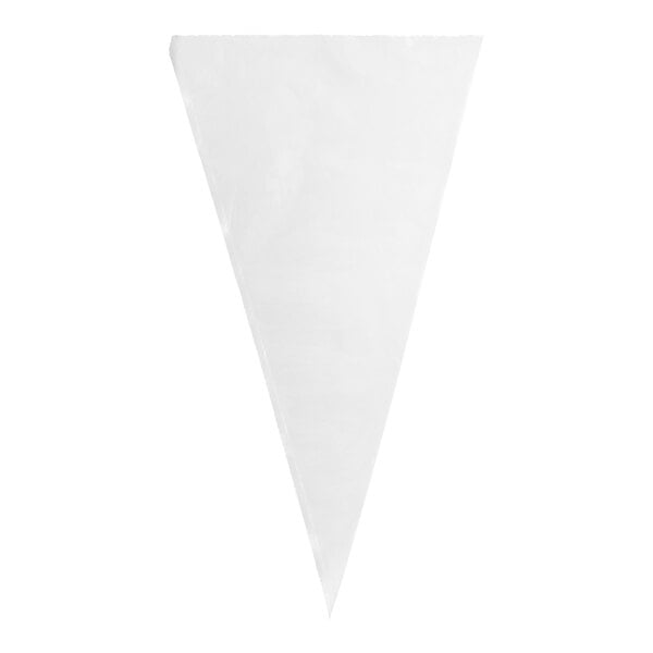 A clear plastic cone with a clear plastic handle.