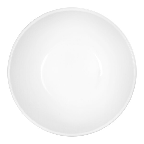 A Cal-Mil white melamine bowl.