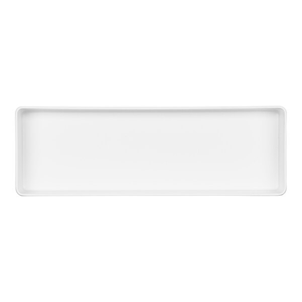 A white rectangular object with a raised white border.
