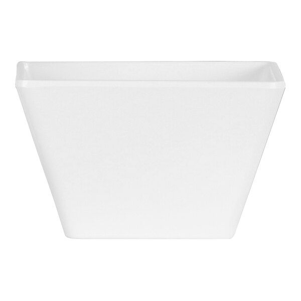 A white square Cal-Mil melamine bowl on a white background.