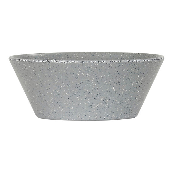 A Cal-Mil grey speckled melamine bowl.