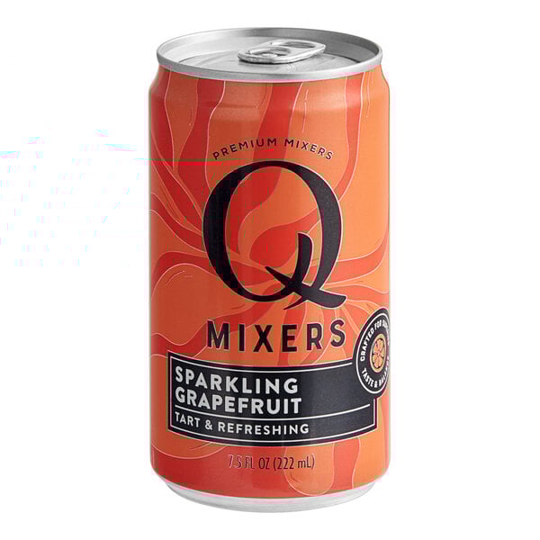 A case of 24 Q Mixers Sparkling Grapefruit cans.
