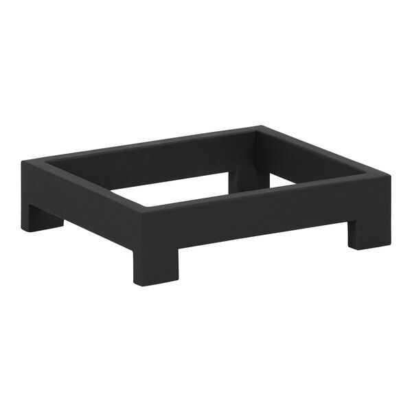 A black rectangle display riser.
