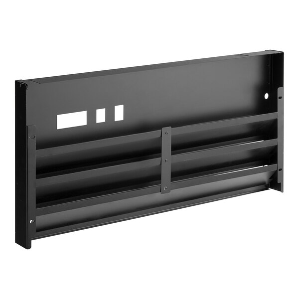 A black metal front grille for an Avantco GDC-9F-HC.