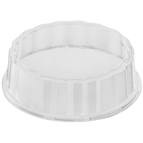 Welcome Home Brands 9 7/16" x 3 1/8" Clear PET Round Plastic Medoro Tray Dome Lid - 60/Case