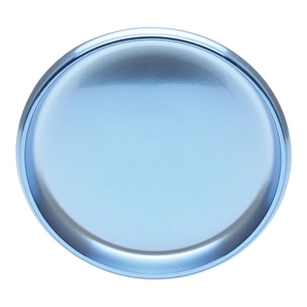 Welcome Home Brands 3 1/8" Aqua Blue PET Plastic Round Tray - 500/Case