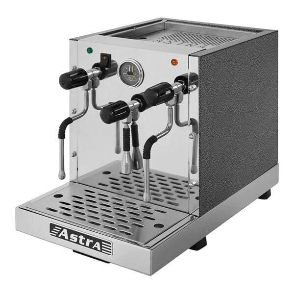 A black and silver Astra Standard Milk Steamer with two wands.