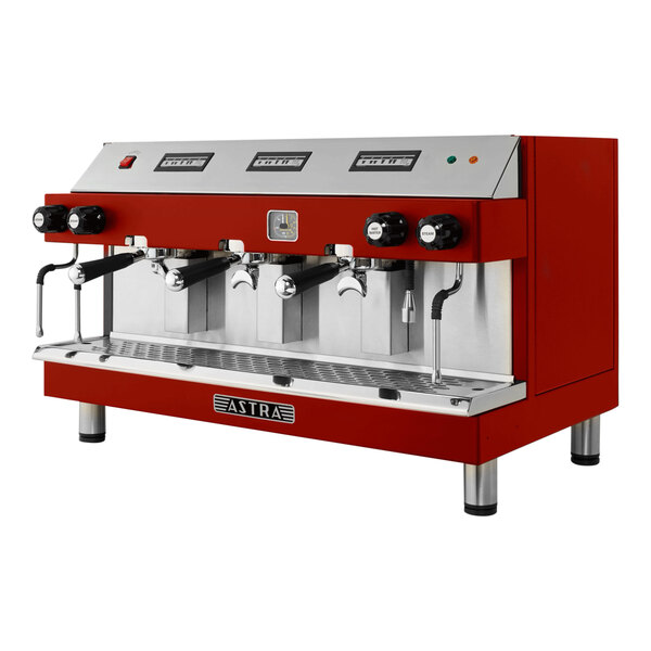 Astra Mega III M3 013 RD Automatic Red Espresso Machine 220V