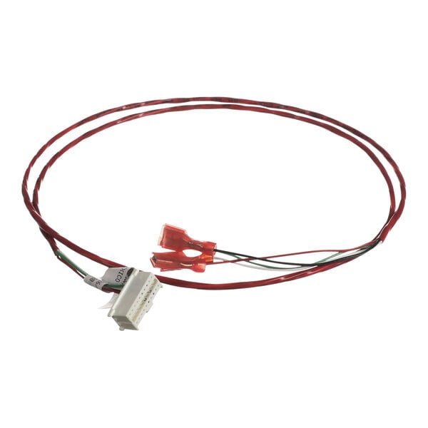 A red cable with two red wires and connectors.