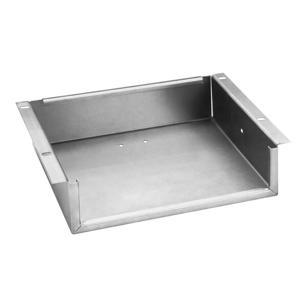 A metal box with a handle and holes on it.