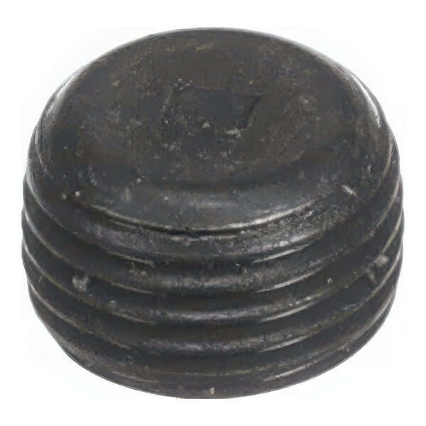 A black rubber plug for a Frymaster fryer socket.