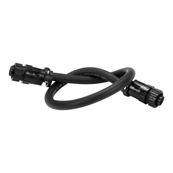 A black Accutemp cable assembly with two connectors.