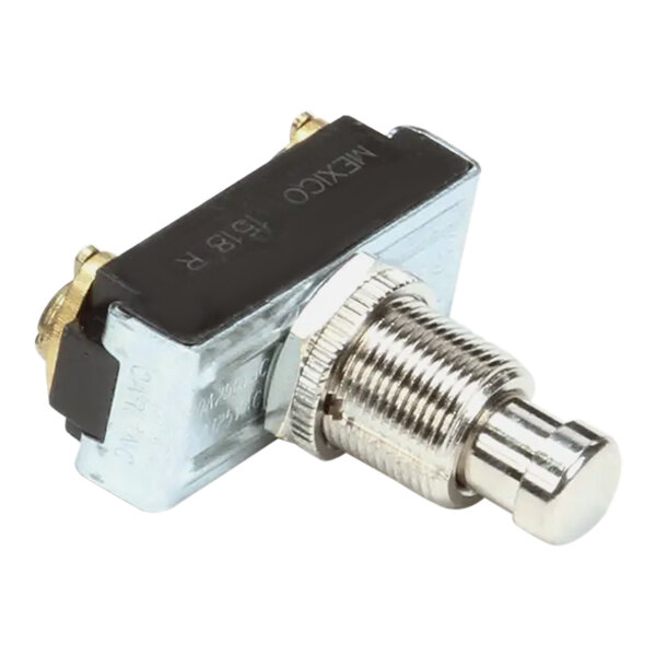 A CMA Dishmachines primer switch with a black and metal push button.