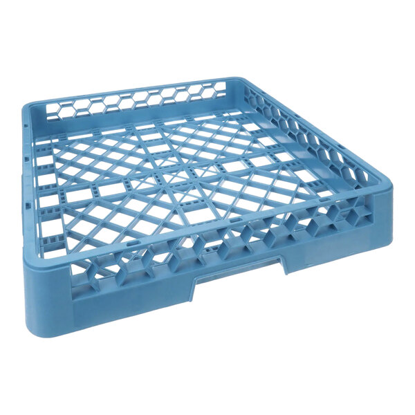 A blue plastic rack with holes designed for bowls by CMA Dishmachines.