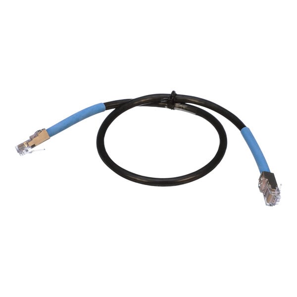 A black and blue Frymaster cable with a blue connector.