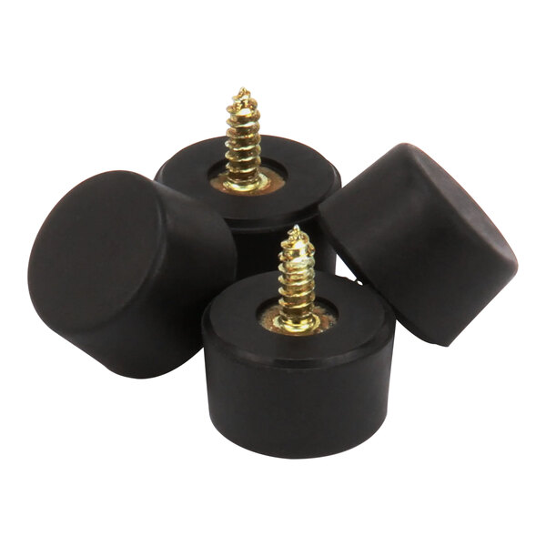 A group of black rubber screw caps for Bunn Vpr/Vps tables.