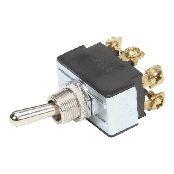 A close-up of a CMA Dishmachines Delimer switch with a gold knob.