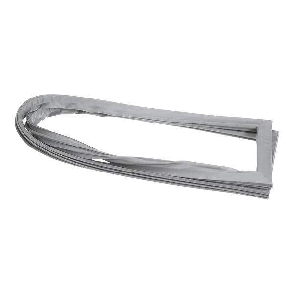 A grey rectangular gasket with a white background.