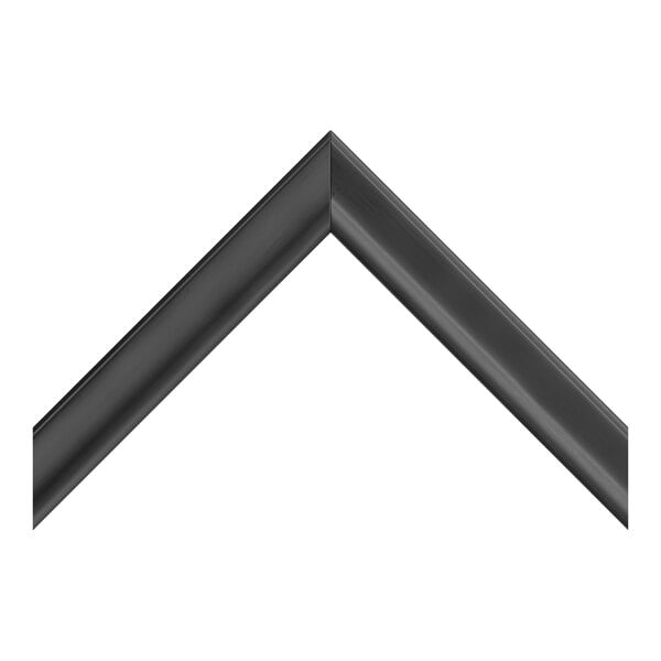 A black, L-shaped rubber or vinyl-like gasket with a smooth surface, shown against a white background.